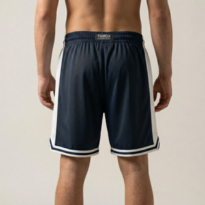 <b>Men's</b> Basketball <b>Shorts</b> Custom <b>Patch</b> Embroidery – Quick Dry High Quality Heavy Mesh With Pockets - Product Image 3