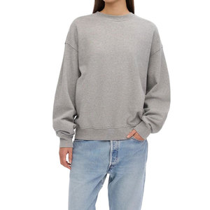 Sweat-shirts amples et respirants en tissu écologique pour femmes, col rond, mode automne-hiver - Product Image 4