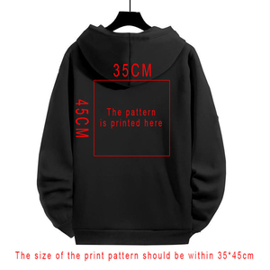 Vente en gros de sweats à capuche amples de haute qualité en mélange de coton et de polyester 260g, avec poche, impression DTF, image au dos, livraison gratuite - Product Image 4