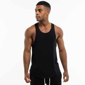 <b>Men's</b> O-Neck Sleeveless <b>Tank</b> <b>Top</b> Solid Color Casual Knitted <b>Black</b> - Product Image 1