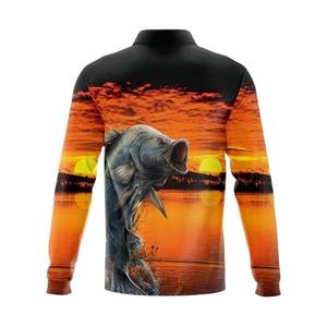 Chemise de pêche pour homme à manches longues, sublimation, UPF 50, anti-UV, motif imprimé, vêtements d'extérieur - Product Image 2