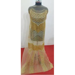 Modern Designer Embroidered Dress Panels Heavy <b>Needlework</b> Dress Panel Fabric From India Exporter At Bulk Price - Product Image 1