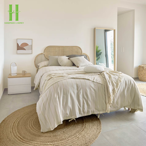 Best Seller Rattan Bed with Simple <b>Headboard</b> Headbed <b>Panels</b> Use For Home And Hotel Furniture Factory Direct Rattan 2026 - Product Image 4