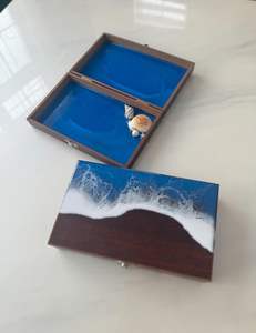 Ocean Art Modern Luxury Resin Jewelry <b>Box</b> for Living Room - Product Image 3