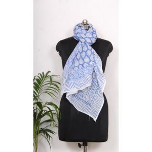 Wholesale 100% Cotton Block Print Sarong Bikini Cover Pareo Handmade rectangle shape Scarf & <b>Handkerchief</b> Print Scarf beach wear - Product Image 3