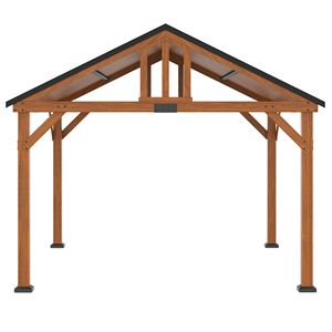 11FT X 12FT Hardtop Gazebo Waterproof Asphalt <b>Roof</b> Wooden Frame Women's Coat Inspired Permanent Pavilion <b>Canopy</b> for Garden - Product Image 6