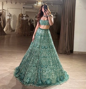 Indian Traditional Designer Georgette Lehenga Choli with <b>Sequins</b> Dori and Thread Work for Wedding Wear for Women Fancy Fit - Product Image 1