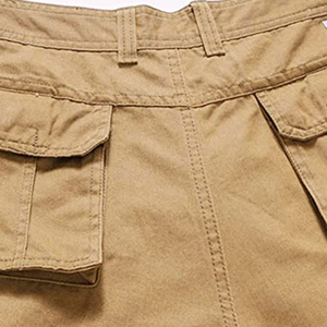Shorts cargo pour hommes, longueur genou, coupe classique, haute qualité, design personnalisé, logo imprimé, sergé de coton, décontractés, pour l'extérieur, vente en gros - Product Image 5