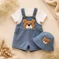 Romper Applique Kelinci Bayi Perempuan Lucu, Bodysuit Bergaris Lengan Pendek Katun dengan Kancing Jepret untuk Bayi Balita