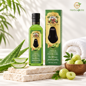 Aceite Capilar de Amla y Aloe Vera, Aceite Capilar Botánico Nutritivo, Textura Suave, Fórmula Ligera, Cuidado del Cuero Cabelludo, Tratamiento Capilar Diario, OEM - Product Image 5