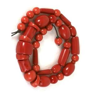 Collier artisanal en résine et bois, bords lisses, composants de bijoux - Product Image 3