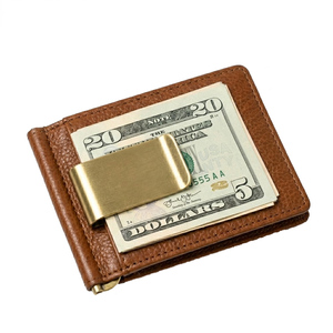 Premium Genuine Leather Money Clip <b>Wallet</b> Slim <b>RFID</b> <b>Blocking</b> Cash Holder Minimalist Supplier Wholesale Custom Logo Available - Product Image 1