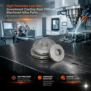 Pièces en alliage usinées CNC de haute précision par moulage à la cire perdue pour systèmes de transmission industriels - Product Image 3