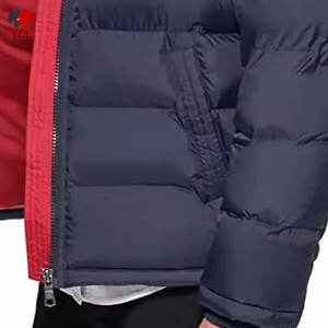 Blouson matelassé sur mesure pour homme, logo personnalisé, fermeture éclair, tissu respirant et confortable, col à capuche - Product Image 2