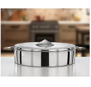 Casserole moderne luxueuse en acier inoxydable avec fond en bois, compatible lave-vaisselle, écologique, tailles et couleurs personnalisables - Product Image 6