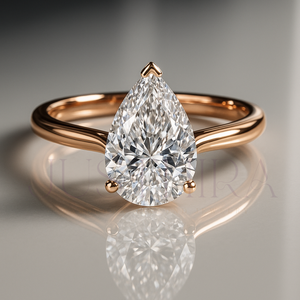 Premium VVS Pear Cut Moissanite Diamond Prong Solitaire <b>Ring</b> for Women Silver Gold Rose Gold Plating Options Free Shipping - Product Image 1