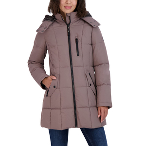 Hot Selling <b>Winter</b> Solid Color Zipper Breathable Customized <b>Long</b> Puffer <b>Jacket</b> for Women Low Price - Product Image 1