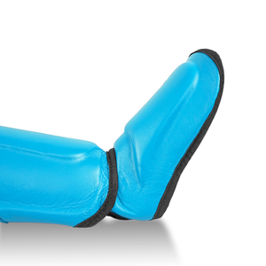 Protectores de Espinilleras Dobles de Cuero de Diseño Personalizado al por Mayor, Ligeros, Profesionales, para Combate, Ajuste Universal, Calentadores de Piernas - Product Image 6