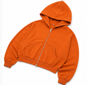Sudadera con capucha premium con cremallera completa, de algodón y felpa, corte oversize personalizado, ropa streetwear - Product Image 4