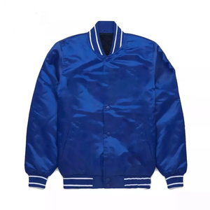 Winter Polyester Cotton Plain Varsity <b>Jacket</b> Men Vintage <b>Baseball</b> <b>Bomber</b> <b>Jacket</b> Zipper Windproof Reversible Eco-Friendly - Product Image 1
