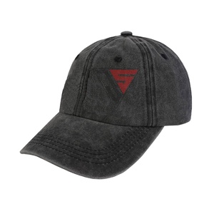 Professional 6 Panel Adults Custom Sport Cap Distressed Acid Washed 100% Cotton <b>Fabric</b> Formal Style Common <b>Strip</b> Brass Buckle - Product Image 1