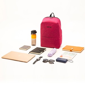 Red Hidden Zipper Anti-theft Design Backpack <b>Computer</b> <b>Bag</b> Business <b>Bag</b> Daily Backpack - Product Image 6