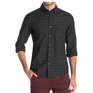 Camisa de Franela de Algodón Suave con Estampado a Cuadros y Estilo Abotonado, Ropa de Moda Masculina y Camisas Casuales 100% Algodón en Venta - Product Image 2