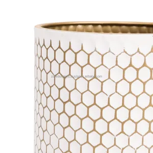 Handmade Premium Galvanized Digital Material Eco-Friendly Vintage <b>Square</b> Floor Flower Vase Tall Designer Luxury Decoration - Product Image 5