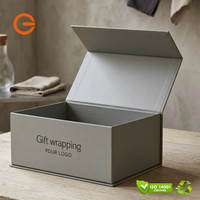 Emballage en carton rigide magnétique de luxe, écologique, haut de gamme, recyclable, avec logo personnalisé, pour chocolat, vêtements, parfum, bougie, articles de première qualité