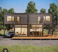 Maison préfabriquée de luxe en conteneur d'acier modulaire de 40 pieds pour usage bureautique avec 4 chambres et espace de bureau à domicile