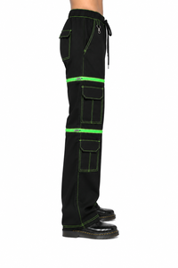 Pantalon gothique pour homme avec poche cargo, coupe décontractée unisexe, plusieurs poches, pantalon de mode alternative - Product Image 2