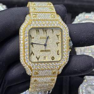 Pass Diamond Tester Hip Hop <b>Iced</b> <b>Out</b> Automatic Jewelry <b>Watch</b> Luxury Stainless Steel Mechanical Buss Down VVS Moissanite <b>Watch</b> - Product Image 1