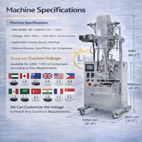 Machine d'emballage automatique de pâtes à contrôle numérique 220 V, stable et précise, de qualité alimentaire, pour usine de condiments