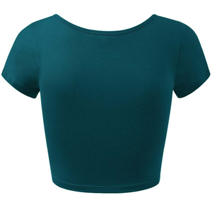 Nueva Llegada de Verano, Camisetas Cortas Transpirables para Mujer, Estilo Club Sexy, Ligeras, de Poliéster/Algodón Ecológico - Product Image 4