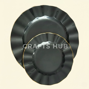 Platos Redondos de Plástico Sólido de Diseño Clásico, Aptos para Lavavajillas y Microondas, Hechos a Mano, Ecológicos, de Grado Alimenticio - Product Image 3