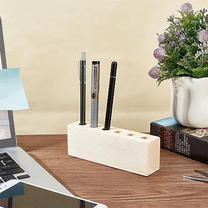 Support à crayons en bois écologique, personnalisable, créatif et de haute qualité pour la décoration de bureau par blossom craft india - Product Image 1