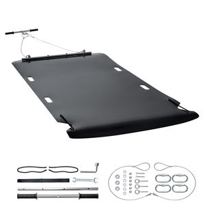 Slitta da traino per impieghi gravosi da 1500 libbre, 90 x 46 pollici, con funi e cavi di trazione per veicoli manuali, rimorchi da carico in HDPE - Product Image 1