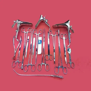 Ensemble d'instruments chirurgicaux en acier inoxydable pour la chirurgie générale avec spéculum et forceps, kit d'outils médicaux réutilisables certifié CE - Product Image 1
