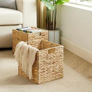 Cesta de Almacenamiento de Jacinto de Agua, Organizador de Ropa Tejido a Mano, Multifuncional, Decoración Minimalista Boho para el Hogar, Hecho por KingCraftViet - Product Image 3