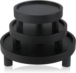 3PCS Wooden Display Risers for Display,Wood Riser Display Pedestal Stand for Home Décor (Modern - Product Image 1