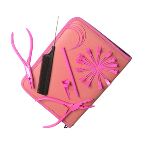 Kit complet d'application et de coiffage d'extensions de cheveux pour femmes avec outils et accessoires professionnels adaptés - Product Image 5