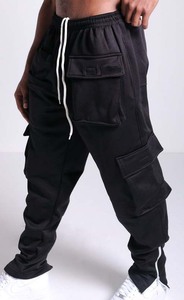 Pantalones Deportivos Negros al por Mayor, Antiarrugas, Transpirables, de Polialgodón, para Entrenamiento Atlético, Gimnasio y Deportes - Product Image 6