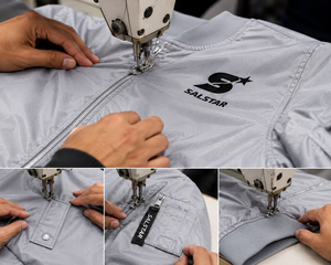 เสื้อแจ็คเก็ตบอมเบอร์หนังกันน้ำสำหรับฤดูหนาว Salstar ผู้ผลิต OEM ขายส่งเสื้อแจ็คเก็ตสตรีทแวร์แบบวาร์ซิตี้สำหรับผู้ชาย รุ่นใหม่ล่าสุดตามเทรนด์ - Product Image 5