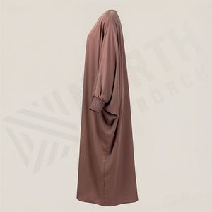 ชุดกิโมโนแบบ OEM ปี 2025 เสื้อคลุมอาบายะ ผ้าโพลีเอสเตอร์เนื้อนุ่ม ยืดหยุ่นสูง หนาขึ้น สำหรับผู้หญิงมุสลิม คอวี แขนยาว เหมาะสำหรับงานปาร์ตี้ รอมฎอน งานแต่งงาน - Product Image 3