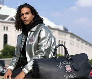 Veste pour homme de qualité supérieure, design unique, couleur unie, fermeture solide, sur mesure, 100% cuir de vachette véritable, veste Avirex en cuir argenté pour homme - Product Image 5