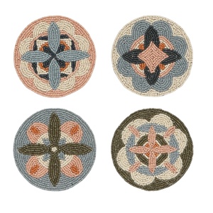 <b>CRYSTAL</b> CRAFT Factory Custom Beaded Coaster Handmade Glass Beads <b>Animal</b> Style Cup Mat Placemat, Table Runner12 - Product Image 1