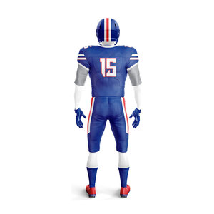 Ensemble d'uniformes de football américain bleu roi personnalisés en gros – Vêtements de football respirants pour adultes et jeunes – Fabricant OEM ODM - Product Image 3