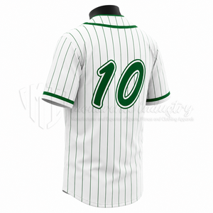 Maillot de baseball personnalisé à rayures fines de qualité supérieure, uniforme d'équipe personnalisé, vente en gros d'usine - Product Image 5