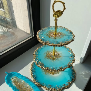 Support à gâteau en résine de qualité supérieure, écologique et alimentaire, avec un design artistique, pour la présentation de desserts à usage domestique et commercial - Product Image 1