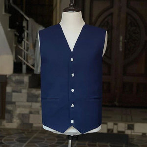 Veste Kilt Argyle en Laine Bleu Foncé pour Homme, Tenue Écossaise des Highlands, Vente en Gros, Fabrication Artisanale Personnalisée - Product Image 2